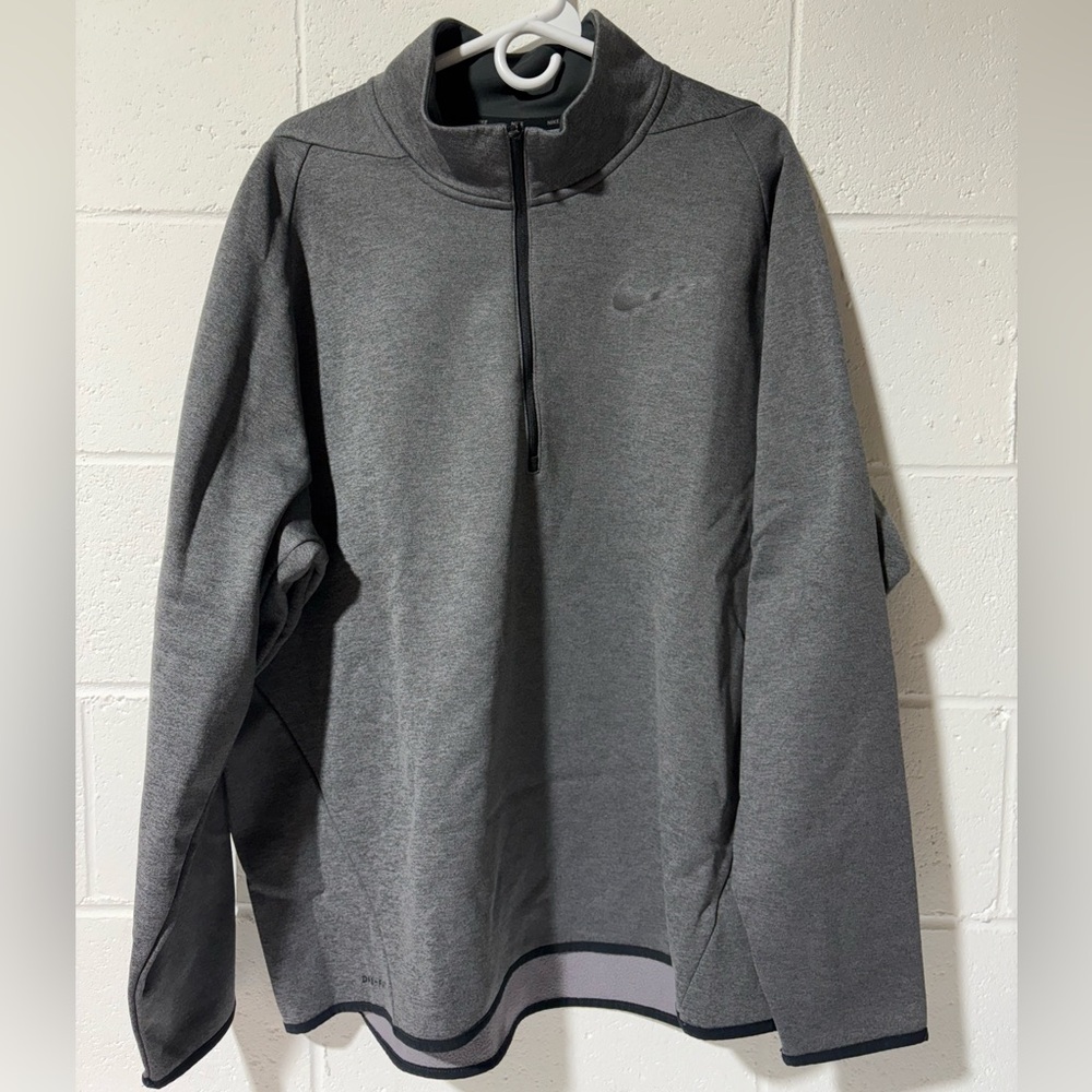 Nike Dry Fit Quarter Zip Pullover Sweatshirt Mens 2XL Long Sleeve Regular B2